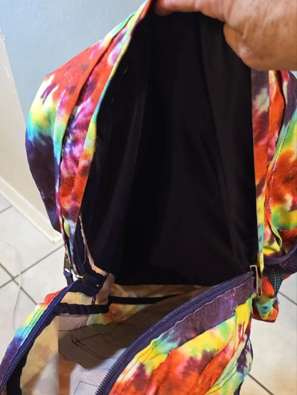 Multi-colored tie Dye Backpack